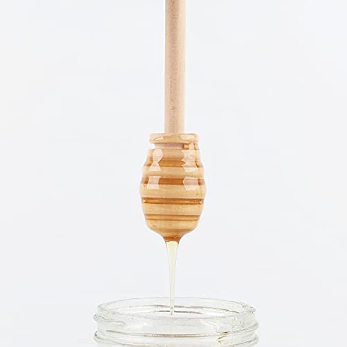 Honey Dipper Stick for Honey Jar Dispense Drizzle Honey, 10 Pcs 6inch / 15cm Wood Honey Dippers Sticks - Honey Spoons - Honeycomb Stick