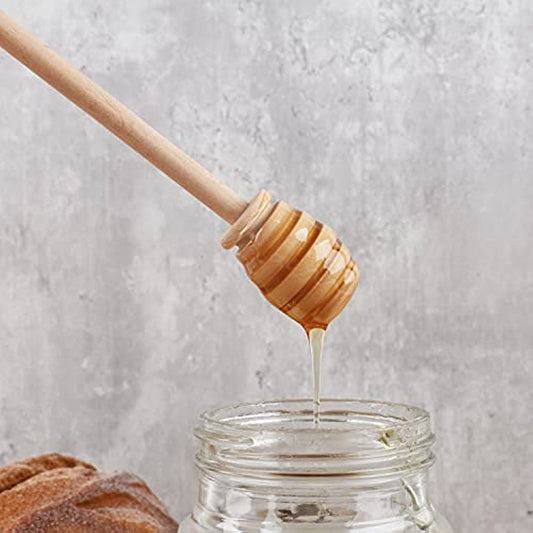 Honey Dipper Stick for Honey Jar Dispense Drizzle Honey, 10 Pcs 6inch / 15cm Wood Honey Dippers Sticks - Honey Spoons - Honeycomb Stick