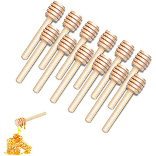 20Pcs Honey Dipper Sticks - Wooden Honey Dipper, 3 Inch Mini Honeycomb Stick, Honey Stirrer Stick for Honey Jar Dispense Drizzle Honey and Wedding Party Gift