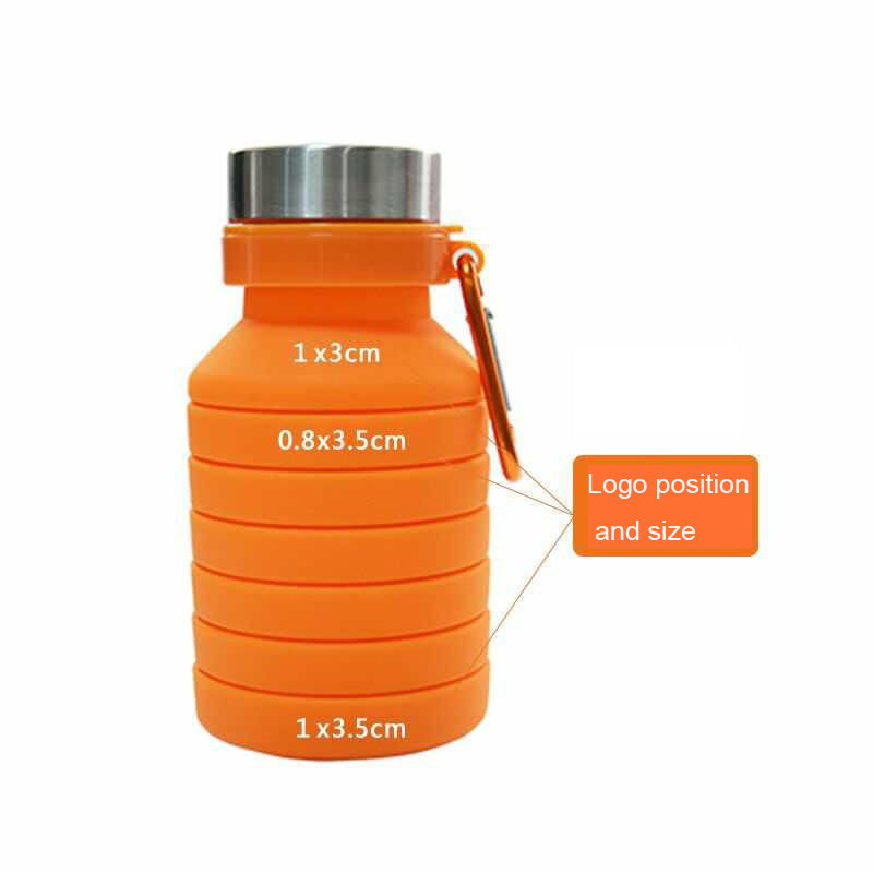 Hot Sale BPA Free Portable Expandable Travel Sports Drinking Silicone Collapsible Foldable Folding Water Bottle