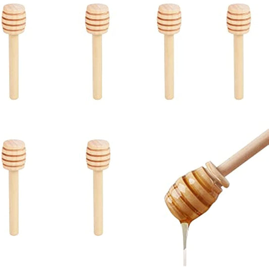Louche à miel en bois - 6 mini bâtonnets en nid d'abeille de 3 pouces 