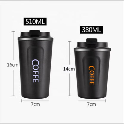 Hot Sale 380 & 510ml 304 Stainless Steel Thermo Cup Travel Coffee Mug with Lid Car Water Bottle Vacuum Flasks Thermocup for Gift