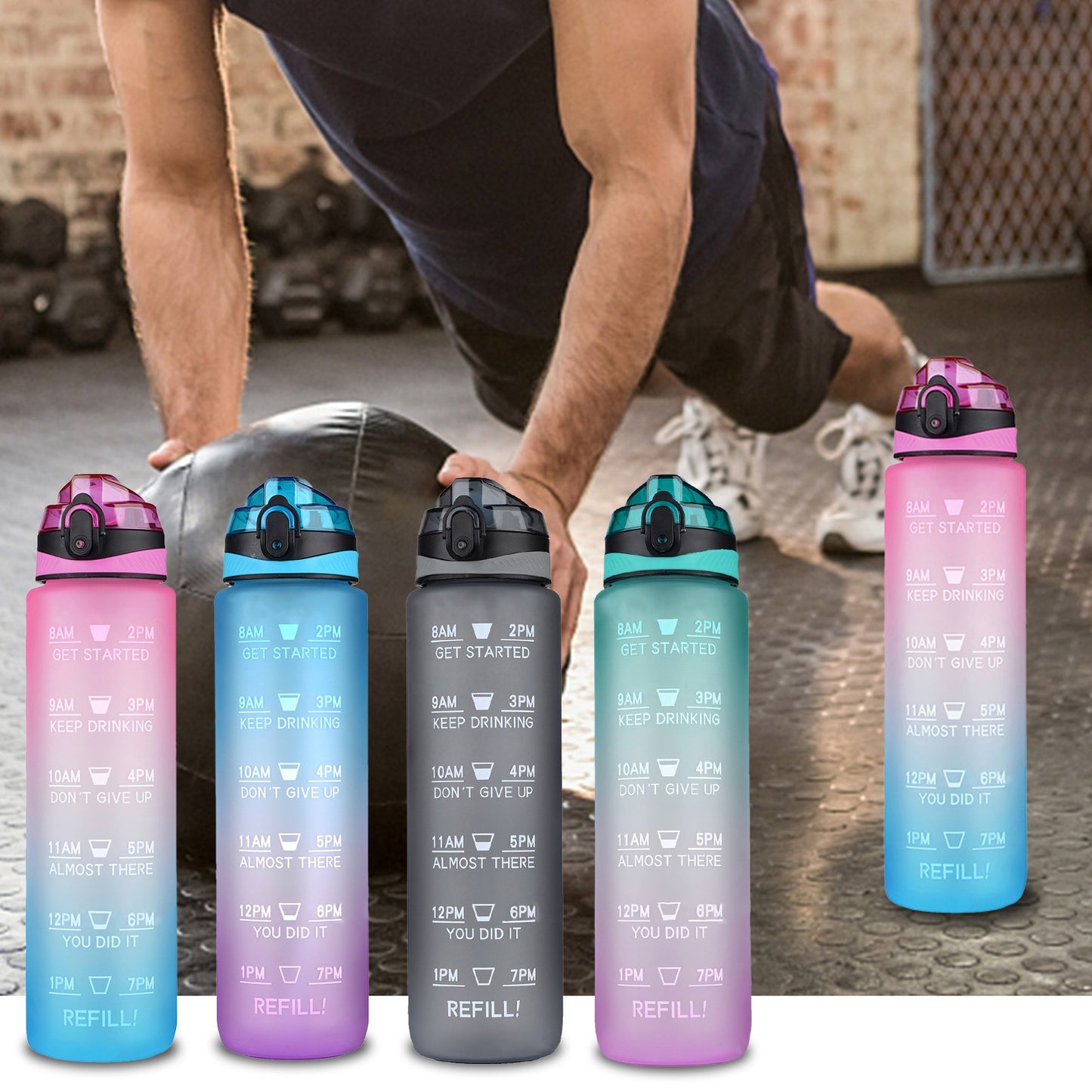 Fitness Bpa Free Plastic Protein Custom Logo Gym Shaker Bottle for Protein