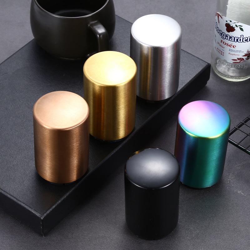 hot selling automatic push down metal custom magnetic bottle beer opener stainless round beer bottle opener with magnet
