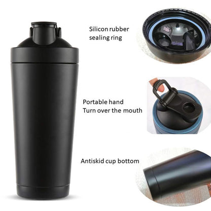 Factory Custom Logo Leak Proof Bpa Free Protein insulated drink Shaker Bottle,Sport Shaker Gym 304 stainless steel Water Bottle.