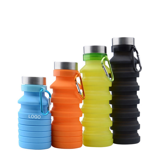 Hot Sale BPA Free Portable Expandable Travel Sports Drinking Silicone Collapsible Foldable Folding Water Bottle