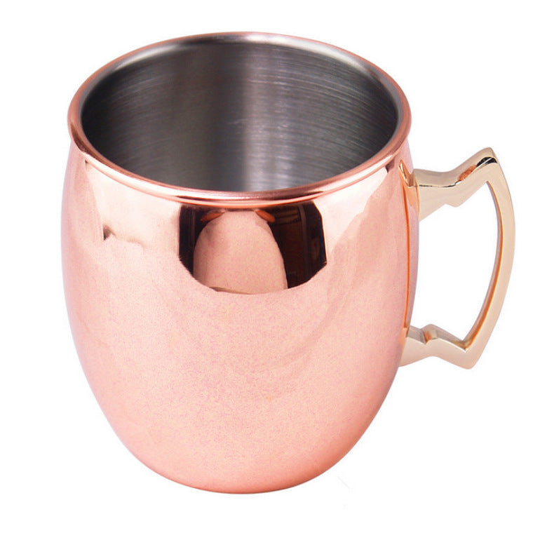 High Quality 500ml Stainless Steel Mug Beer Drinking Mug Customized Russian Moscow Mule Copper Mugs