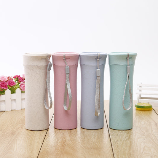 Bpa Free Eco Friendly Biodegradable Plastic Wheat Straw Sport Water Bottles For Wheat Fiber Plastic Cup Mug