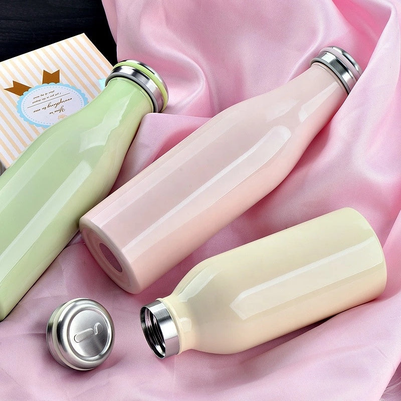 Factory Wholesale Food-Grade Portable Metal Sport Mug Water Bottle Stainless Steel Metal Bottle