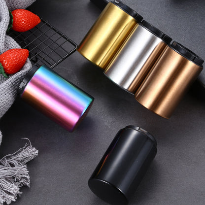hot selling automatic push down metal custom magnetic bottle beer opener stainless round beer bottle opener with magnet