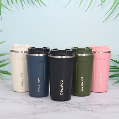 Custom 380ml/510ml Double Wall Stainless Steel Insulated Bottle Vacuum Warmer Leakproof Travel Coffee Mug/cup with Lid