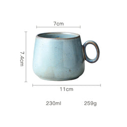Tasse à café en céramique japonais rétro créatif tasse à eau en céramique nordique luxueux tasse à thé mat porcelaine service à thé Cuisine Drinkware
